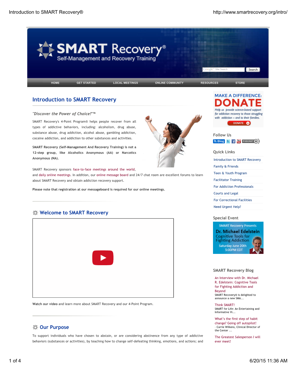 Introduction to SMART Recovery®