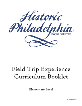 Field Trip Experience Curriculum Booklet