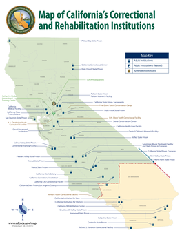 Map of California's Correctional and Rehabilitation Institutions