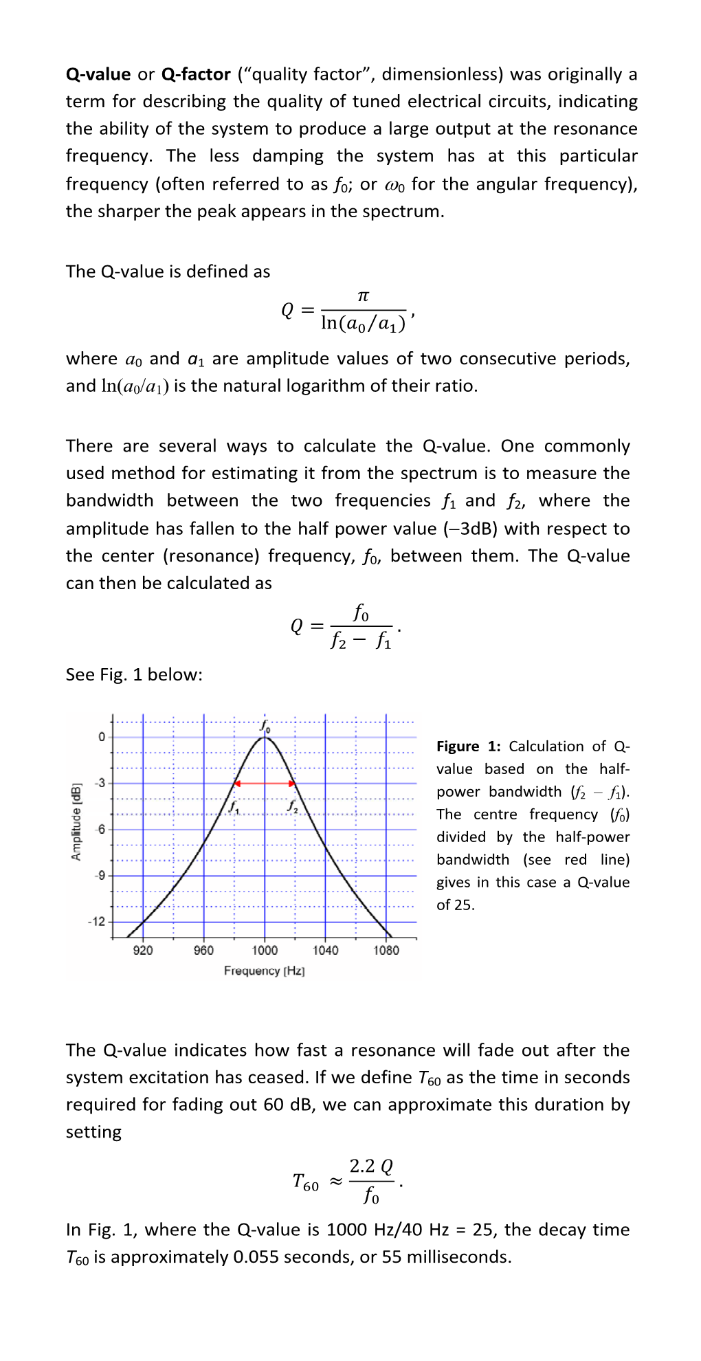 Q-Value Or Q-Factor (“Quality Factor”, Dimensionless) Was Originally A