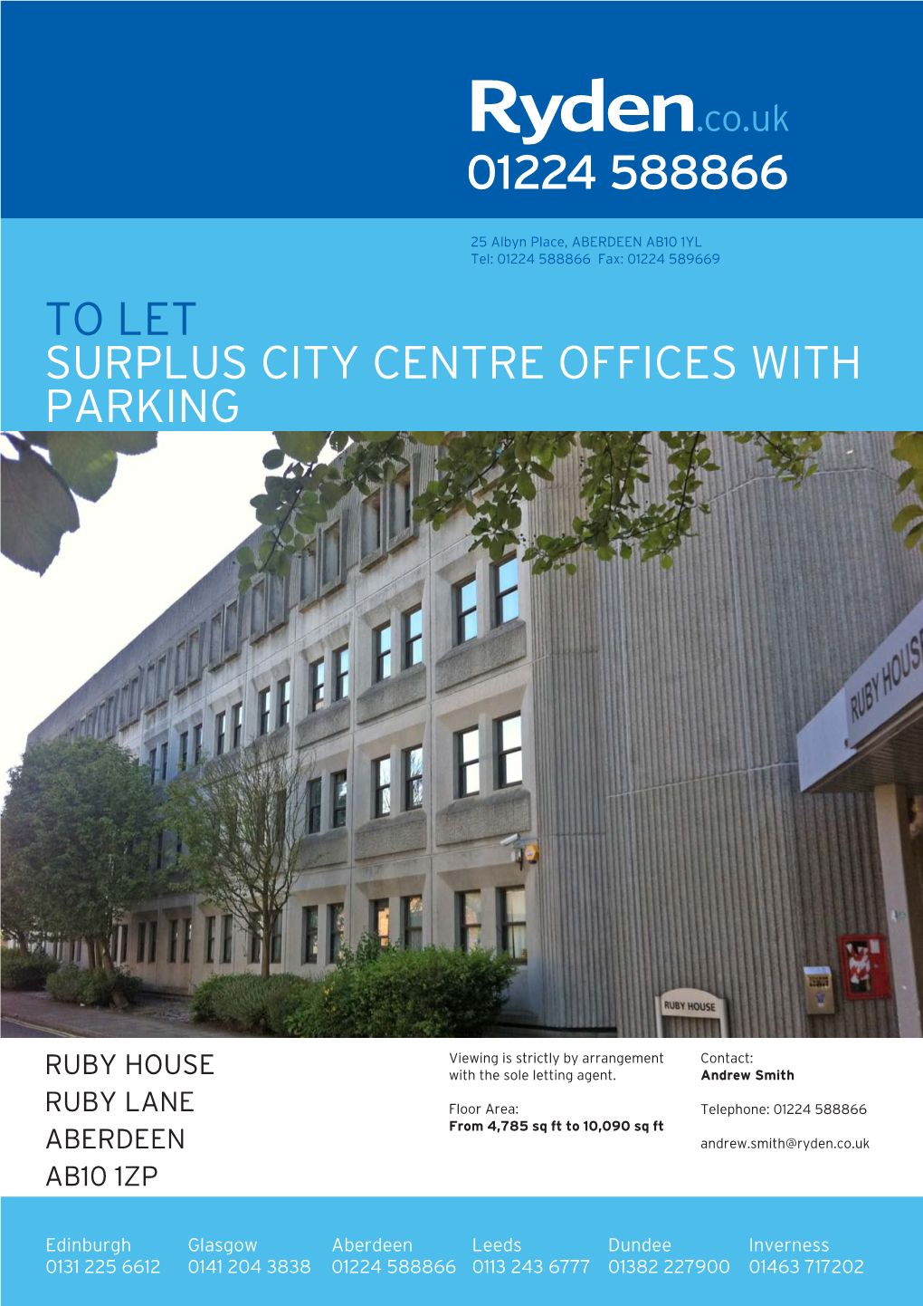 To Let Surplus City Centre Offices with Parking