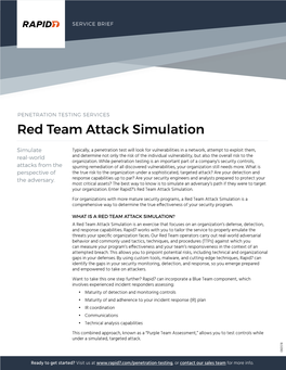 Red Team Attack Simulation