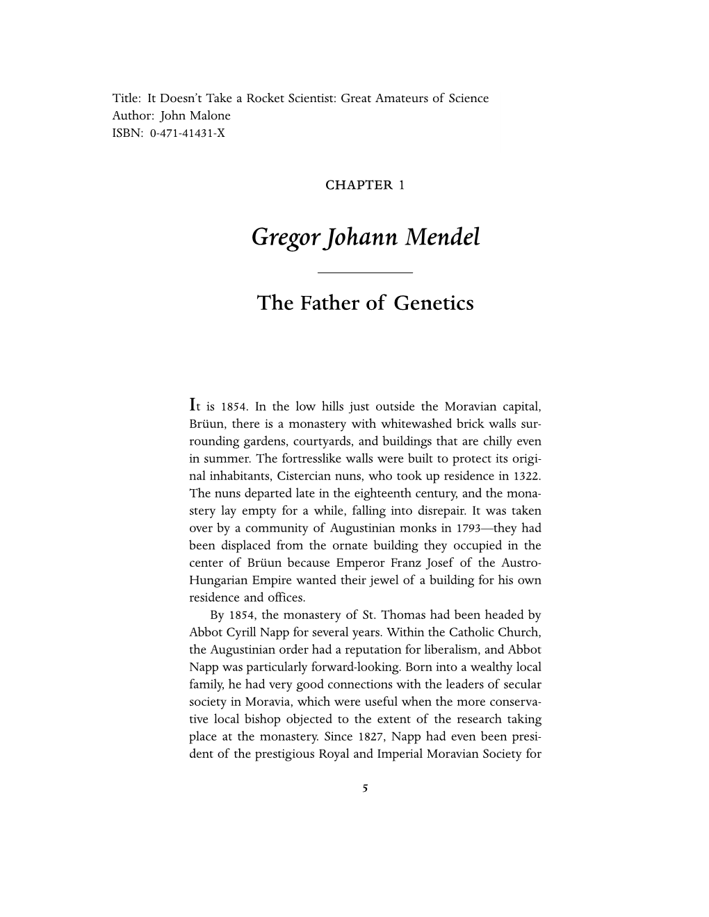 Gregor Johann Mendel