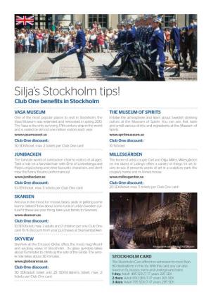 Silja's Stockholm Tips!
