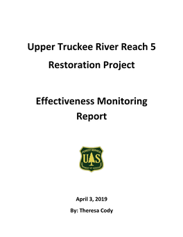 Upper Truckee River Reach 5 Restoration Project Effectiveness Monitoring Report