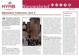 NVMB Nieuwsbrief I Nederlandse Vereniging Van Muziekbibliotheken, -Archieven En -Documentatiecentra