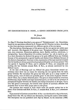 Henn., Java Rijksherbarium, Leiden of Hennings Removing Species Nowadays Split Probably Good. Basidiocarps, Large Large Inamylo