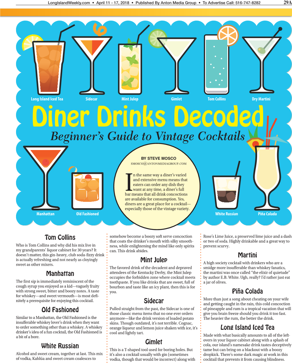 Diner Drinks Decoded Beginner’S Guide to Vintage Cocktails