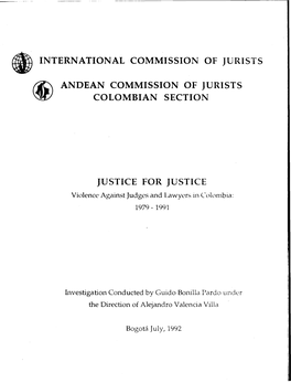 Colombia-Violence Against Judges