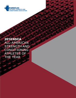 2018 Nsca All-American Strength and Conditioning Athletes Of