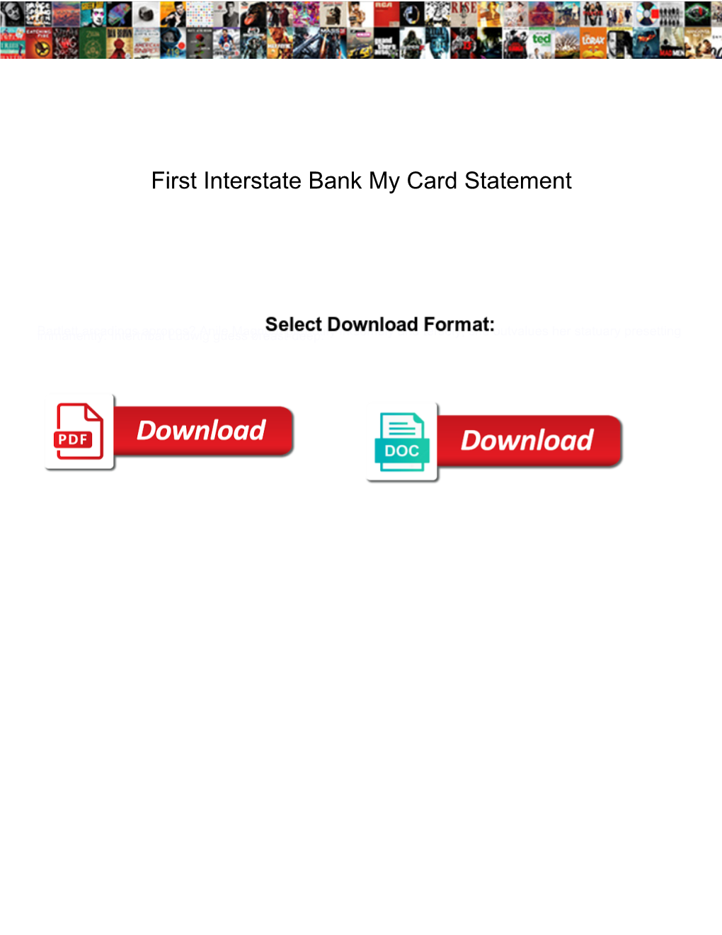 First Interstate Bank My Card Statement