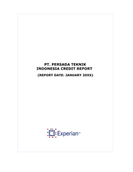 Pt. Persada Teknik Indonesia Credit Report