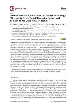 Intracellular Sodium Changes in Cancer Cells Using a Microcavity Array-Based Bioreactor System and Sodium Triple-Quantum MR Signal