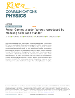 Reiner Gamma Albedo Features Reproduced by Modeling Solar Wind Standoff
