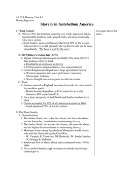 Slavery in Antebellum America