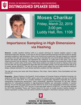 Moses Charikar Stanford University