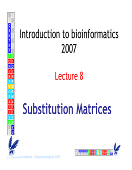 Substitution Matrices E S V U