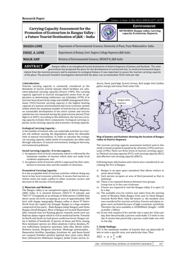 ABSTRACT Carrying Capacity Assessment for the Promotion Of