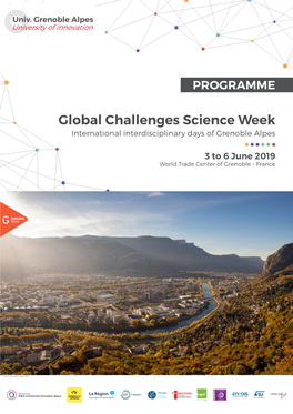 Global Challenges Science Week International Interdisciplinary Days of Grenoble Alpes