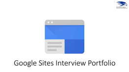 Google Sites: Interview Portfolio Tutorial