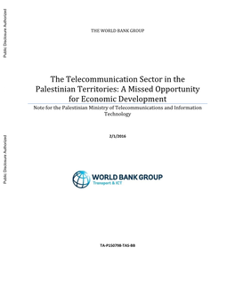 The Telecommunication Sector in the Palestinian Territories