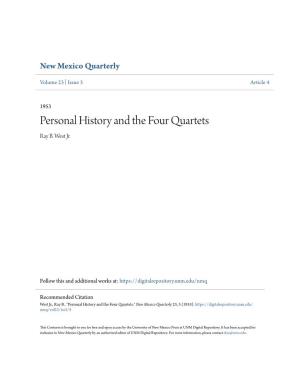 Personal History and the Four Quartets Ray B