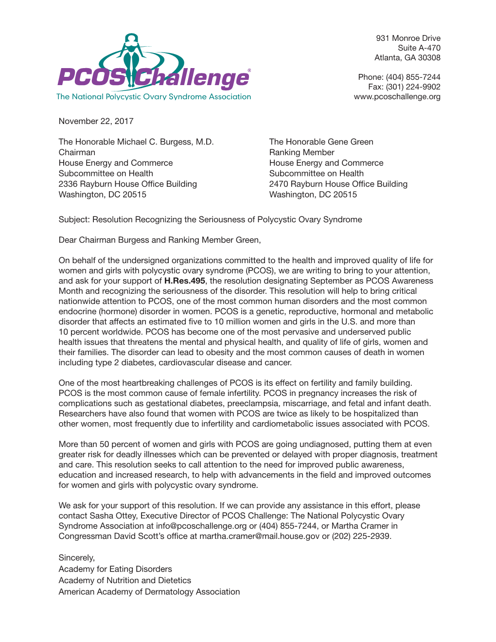 H.Res.495, the Resolution Designating September As PCOS Awareness Month and Recognizing the Seriousness of the Disorder