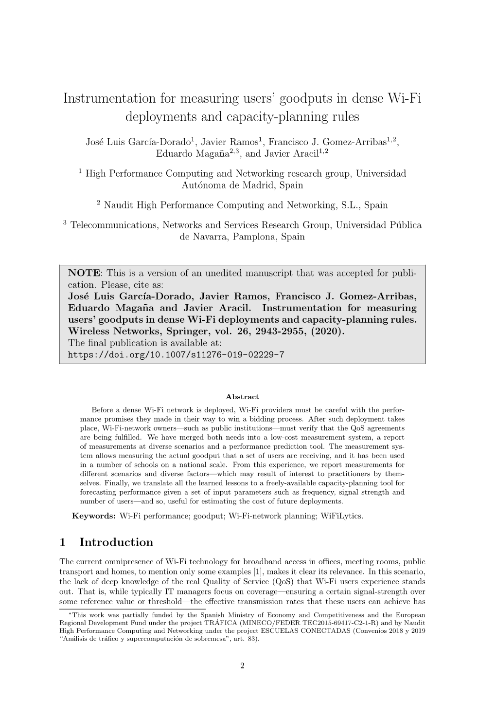 Instrumentation for Measuring Users' Goodputs in Dense Wi-Fi