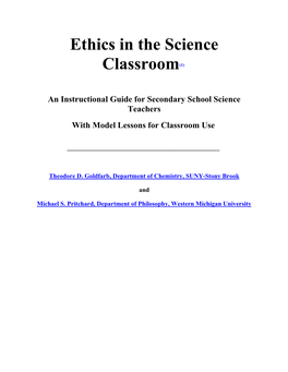 Ethics in the Science Classroom(1)