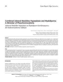 Combined Adrenal Medullary Hyperplasia and Myelolipoma: A