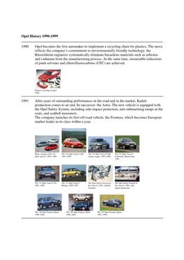 Opel History 1990-1999