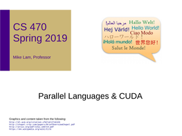 Parallel Languages & CUDA