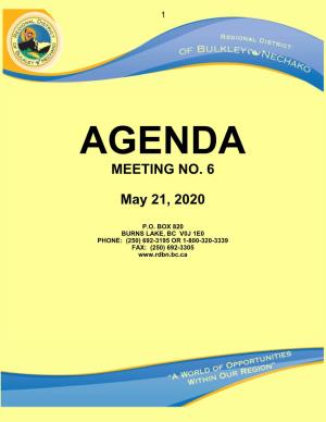 Meeting No. 6 May 21, 2020