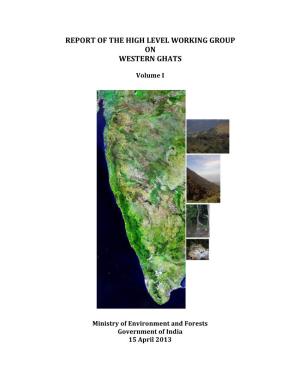 Report of the High Level Working Group on Western Ghats
