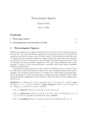 Paracompact Spaces