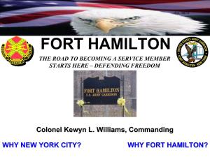 Fort Hamilton the Road to Becoming a Service Member Starts Here – Defending Freedom