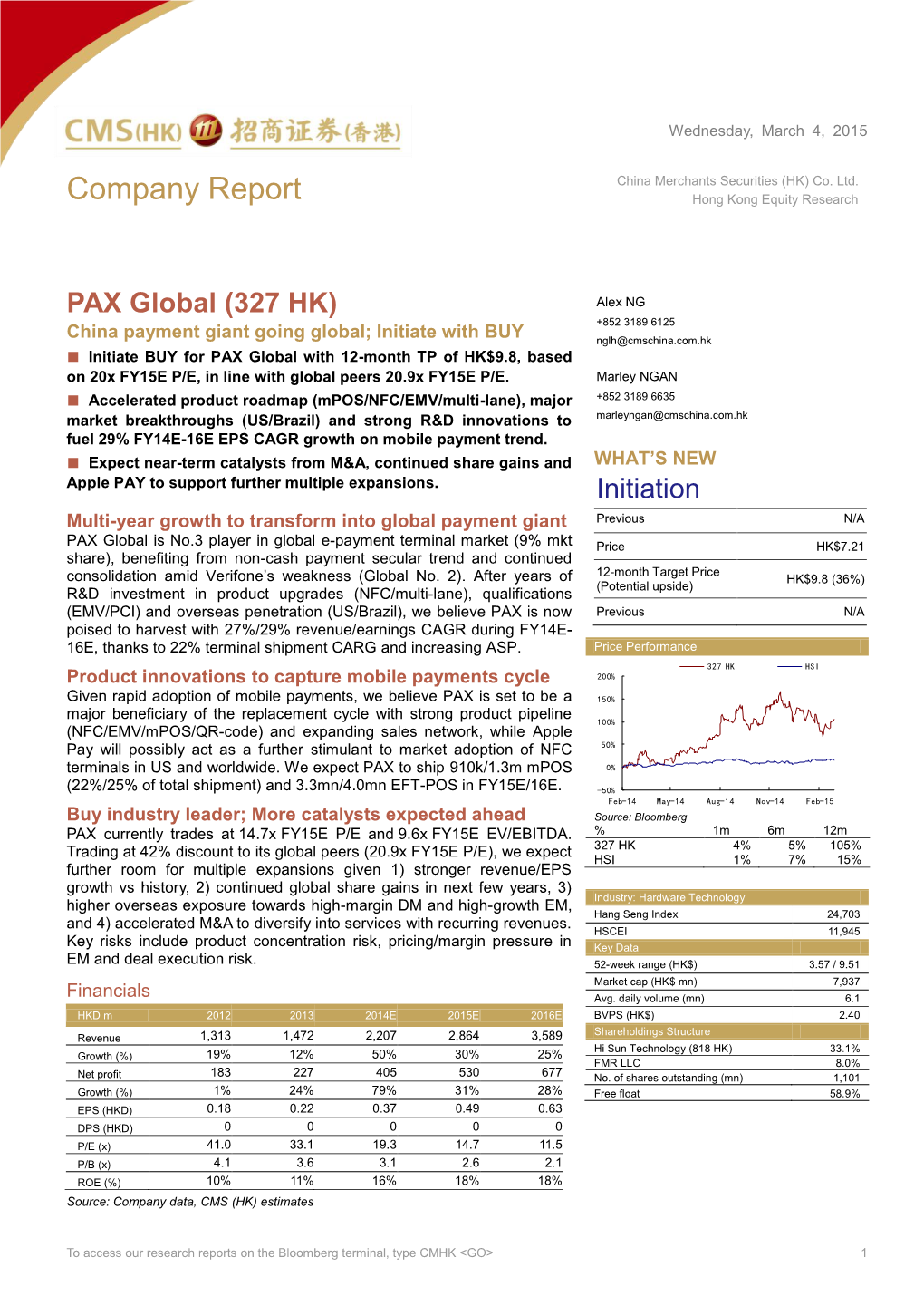 Company Report Hong Kong Equity Research