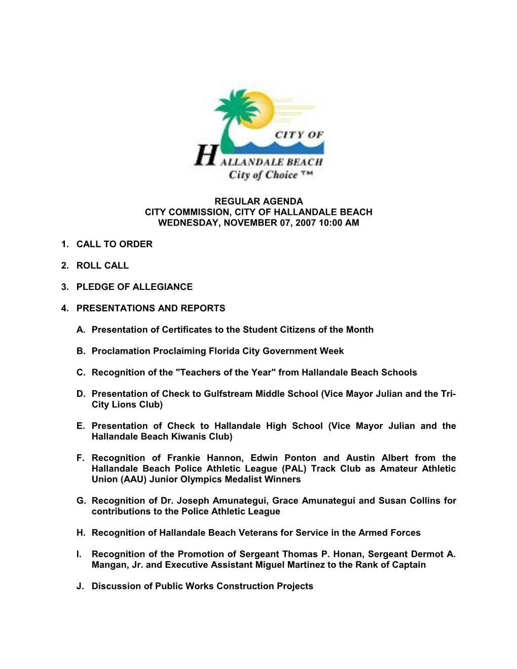 City Commission, City of Hallandale Beach s2