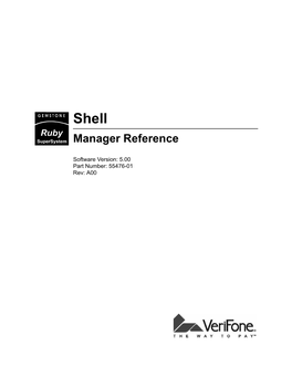 Verifone Manager Manual