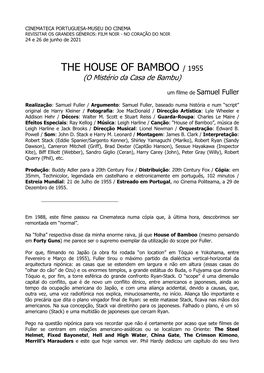 THE HOUSE of BAMBOO / 1955 (O Mistério Da Casa De Bambu)