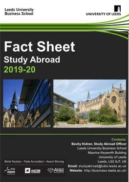 Fact Sheet Study Abroad 2019-20