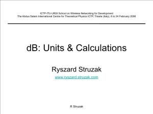 Db: Units & Calculations
