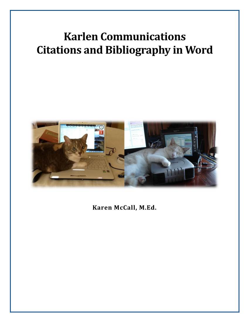Citations and Bibliography in Word