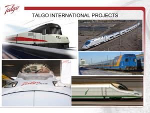 Talgo International Projects About Us