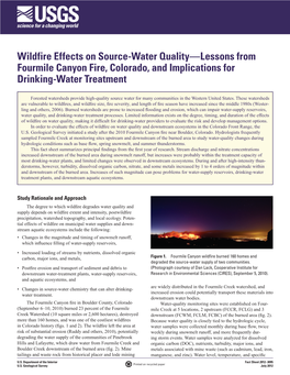 Wildfire Effects on Source-Water Quality—Lessons from Fourmile Canyon Fire, Colorado, and Implications for Drinking-Water Treatment