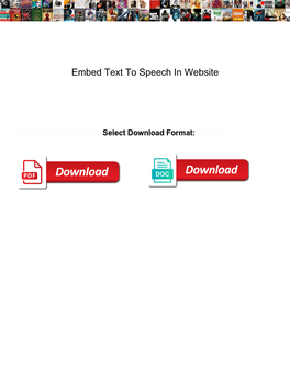 Embed Text to Speech in Website
