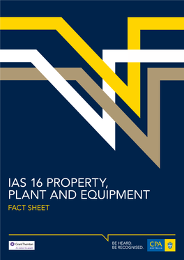IAS 16 Property, Plant and Equipment