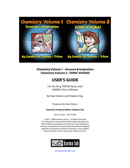 Chemistry 1+2 User's Guide