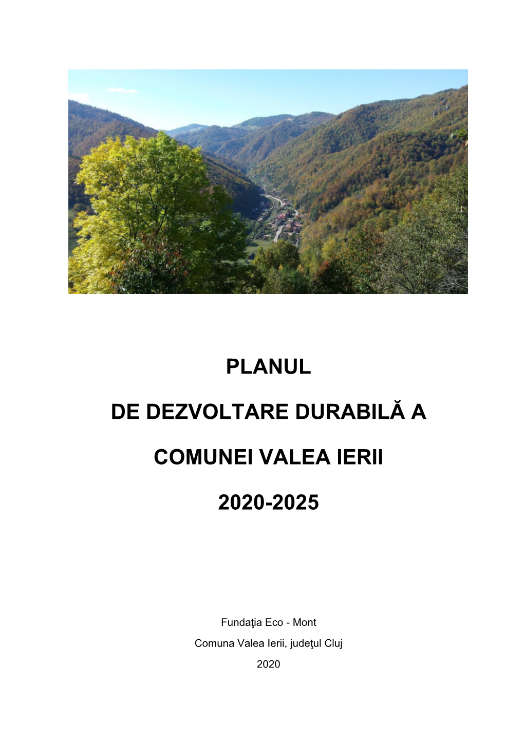 Planul De Dezvoltare Durabilă a Comunei Valea Ierii