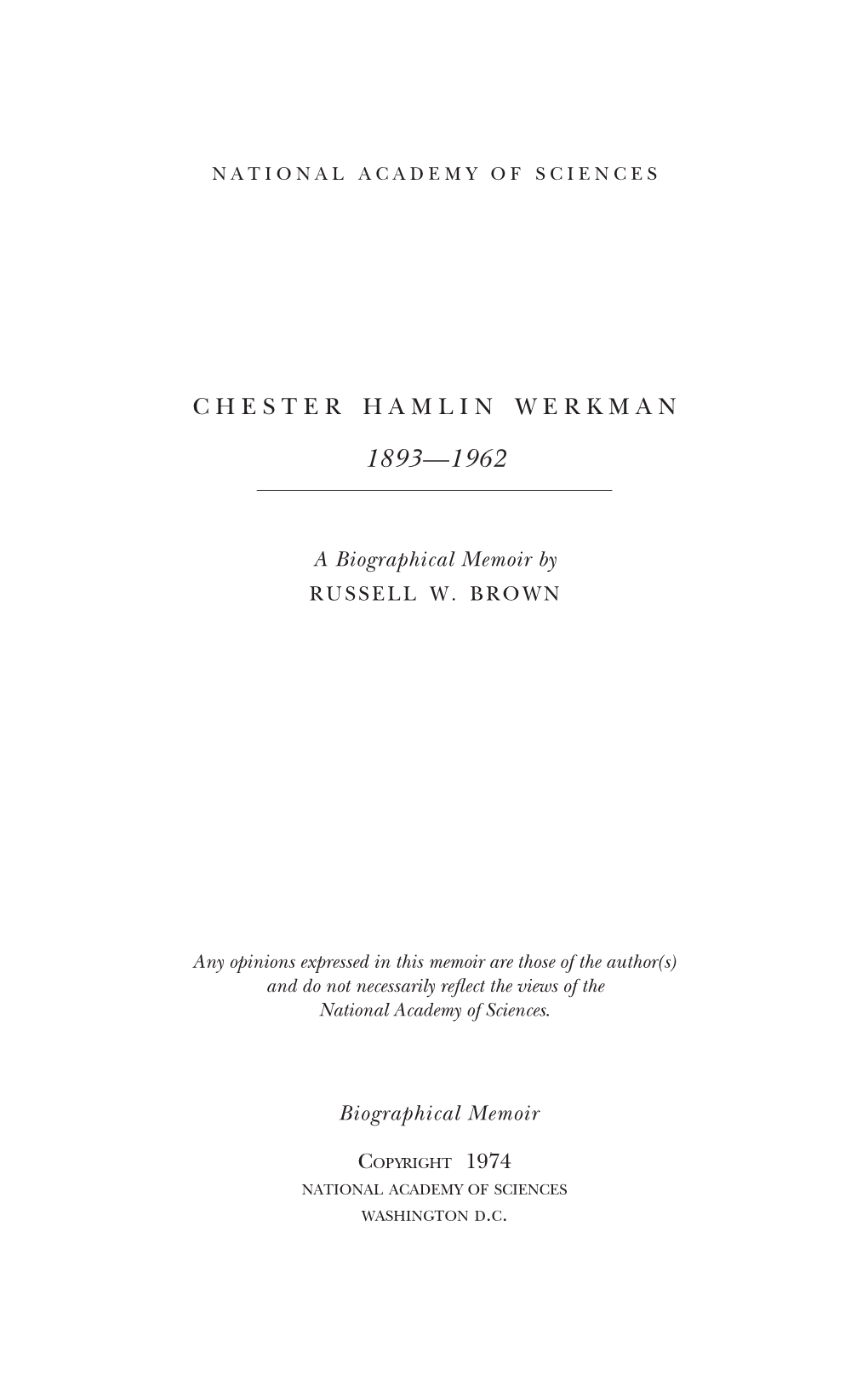 Chester Hamlin Werkman